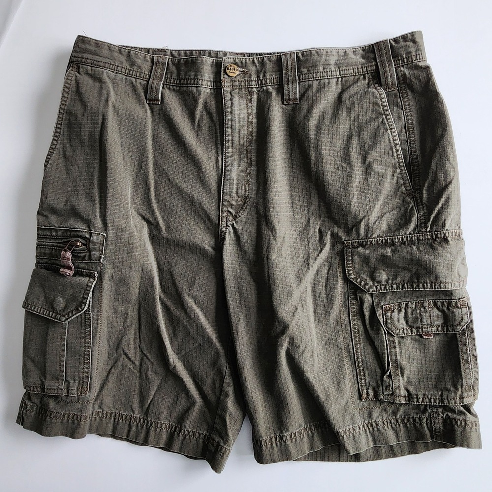 Eddie Bauer Shorts Mens 38 Utility Cargo‎ Khaki 100% Cotton Casual Everyday 2011